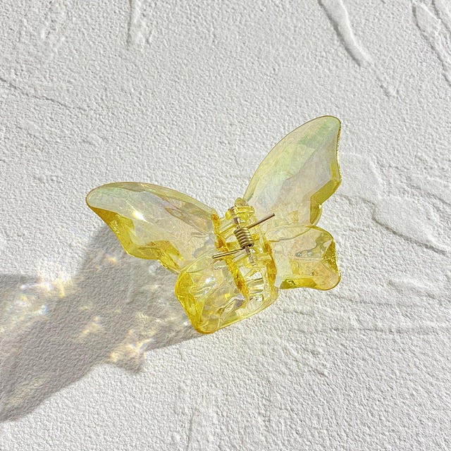 HAIR CLAW CLIP - YELLOW BUTTERFLY