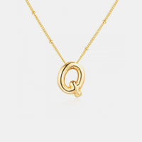 Gold-Plated Bubble Initial Necklace