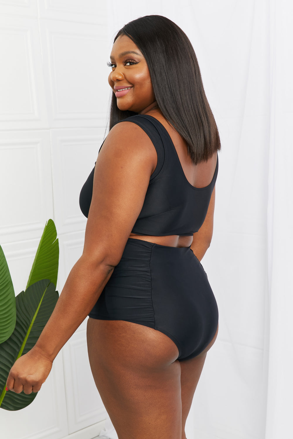 SANIBEL HIGH WAISTED BLACK BIKINI SET