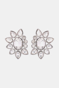 Geometrical Shape Glass Stone Dangle Earrings