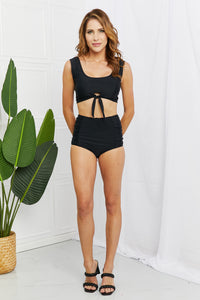 SANIBEL HIGH WAISTED BLACK BIKINI SET