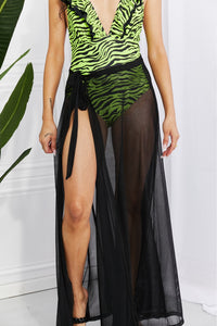 BLACK TIE UP SARONG BEACH COVER UP LONG