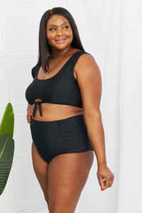 SANIBEL HIGH WAISTED BLACK BIKINI SET