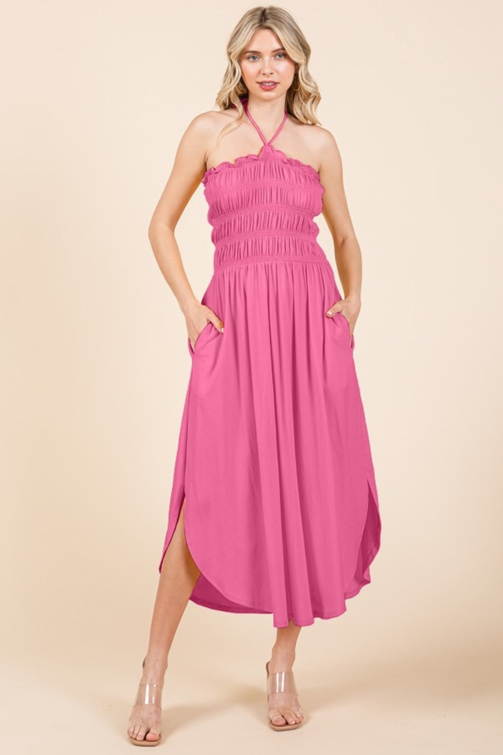 CAMILA FLAMINGO PINK DRESS – PINKCOLADA