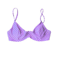 TROPEZ BIKINI TOP IN PURPLE POLKA - PINKCOLADA