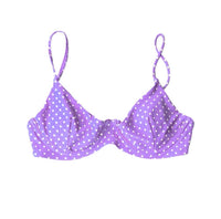 TROPEZ BIKINI TOP IN PURPLE POLKA - PINKCOLADA