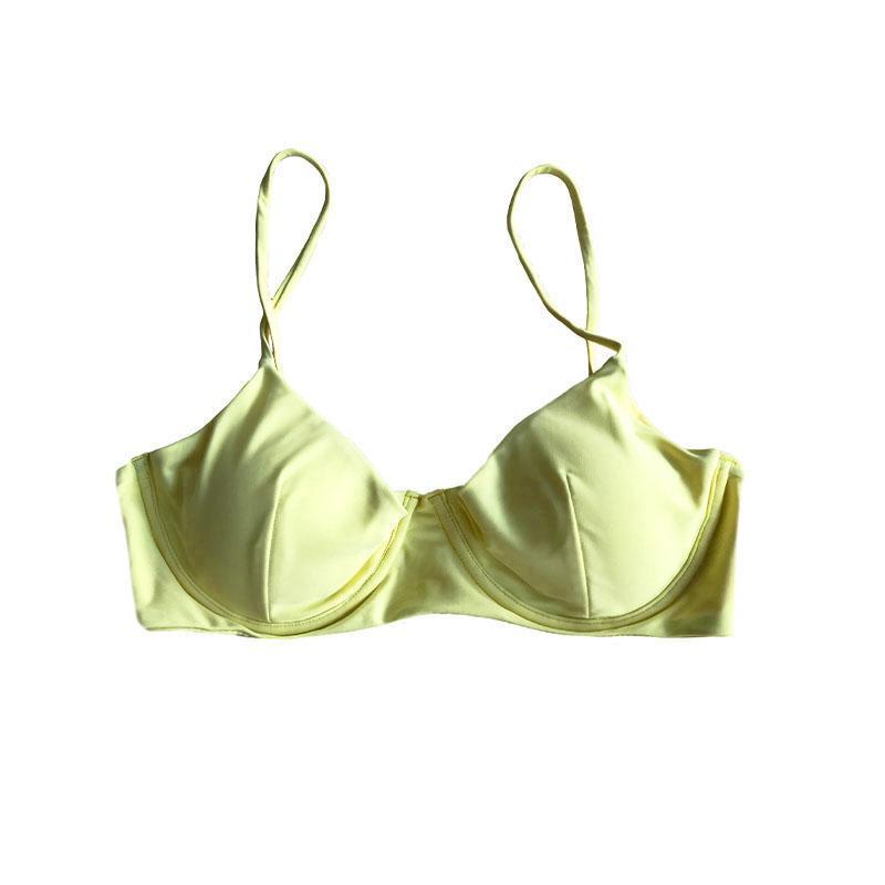 TROPEZ BIKINI TOP IN AVOCADO GREEN - PINKCOLADA