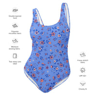 FLORIDA ECO ONE PIECE SWIMSUIT - SAPPHIRE FLORALS