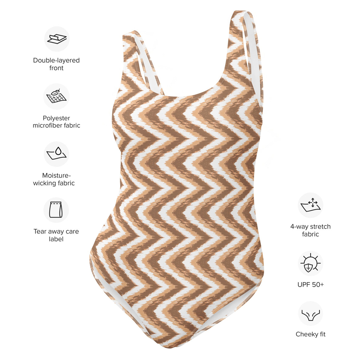 FLORIDA ECO ONE PIECE SWIMSUIT - ZIG CHOCOLATE