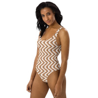 FLORIDA ECO ONE PIECE SWIMSUIT - ZIG CHOCOLATE