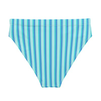 MIAMI ECO HIGH WAISTED BIKINI BOTTOM - BLUE STRIPES