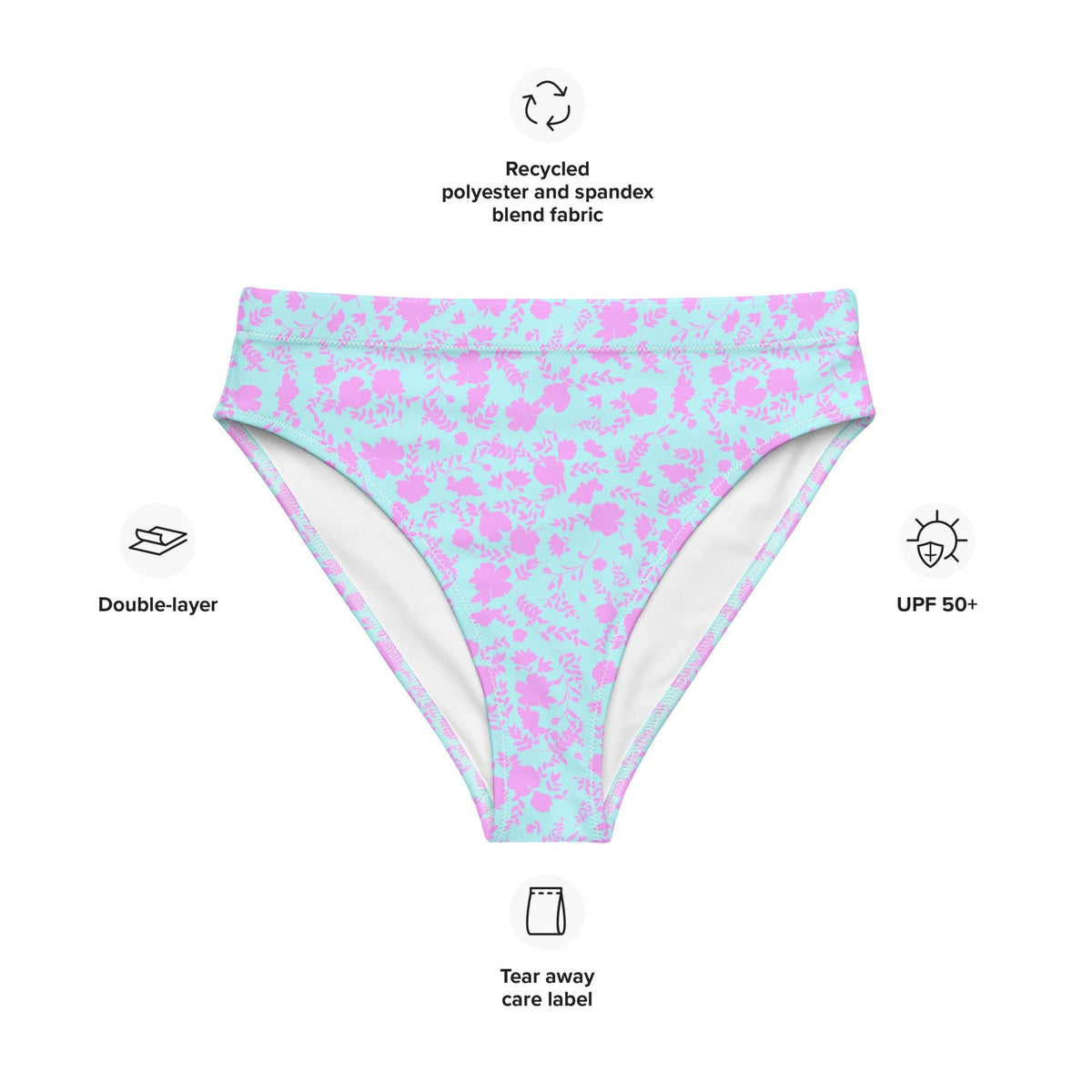 MIAMI ECO HIGH WAISTED BIKINI BOTTOM | LADINA BLOOM ECO