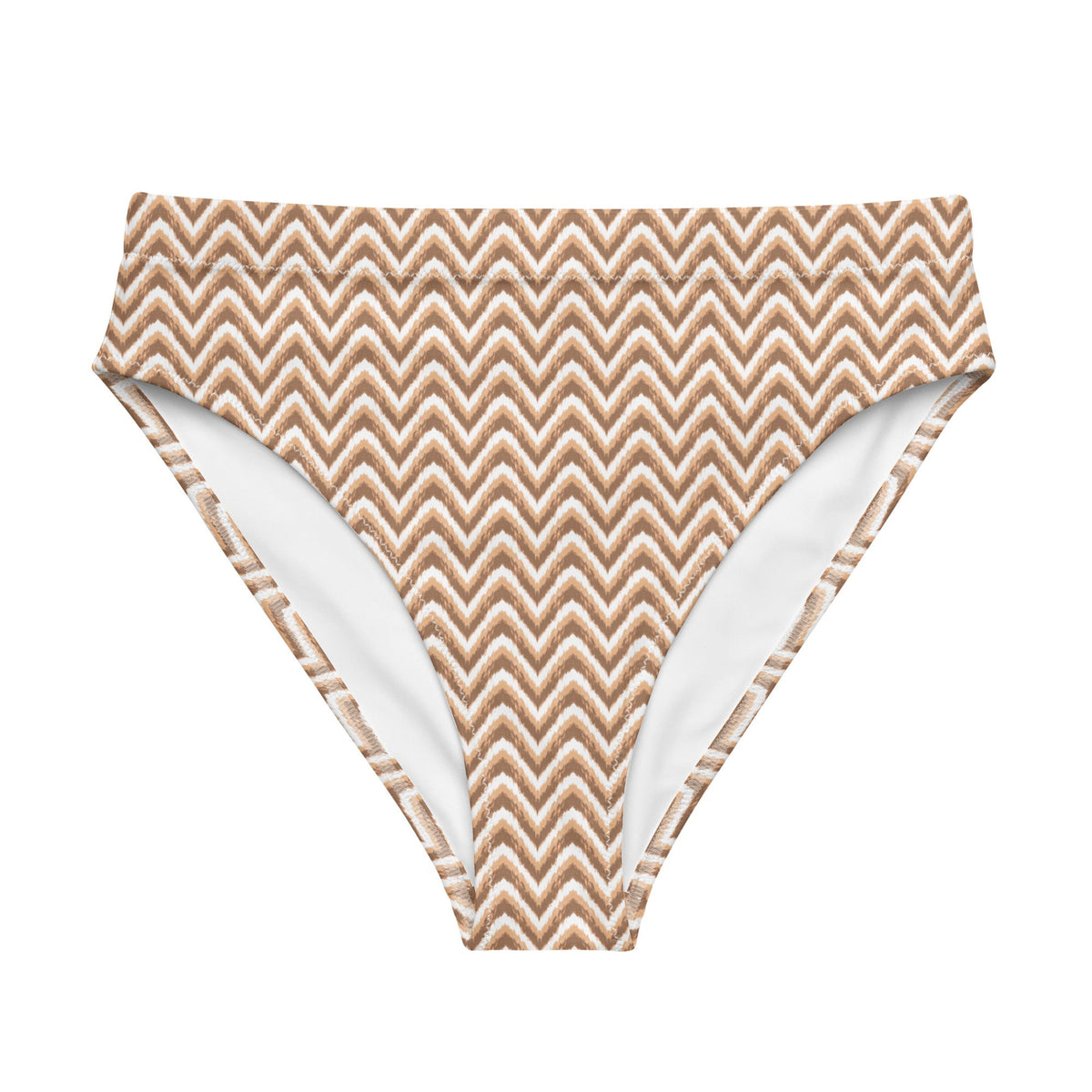 MIAMI ECO HIGH WAISTED BIKINI BOTTOM - ZIG CHOCOLATE