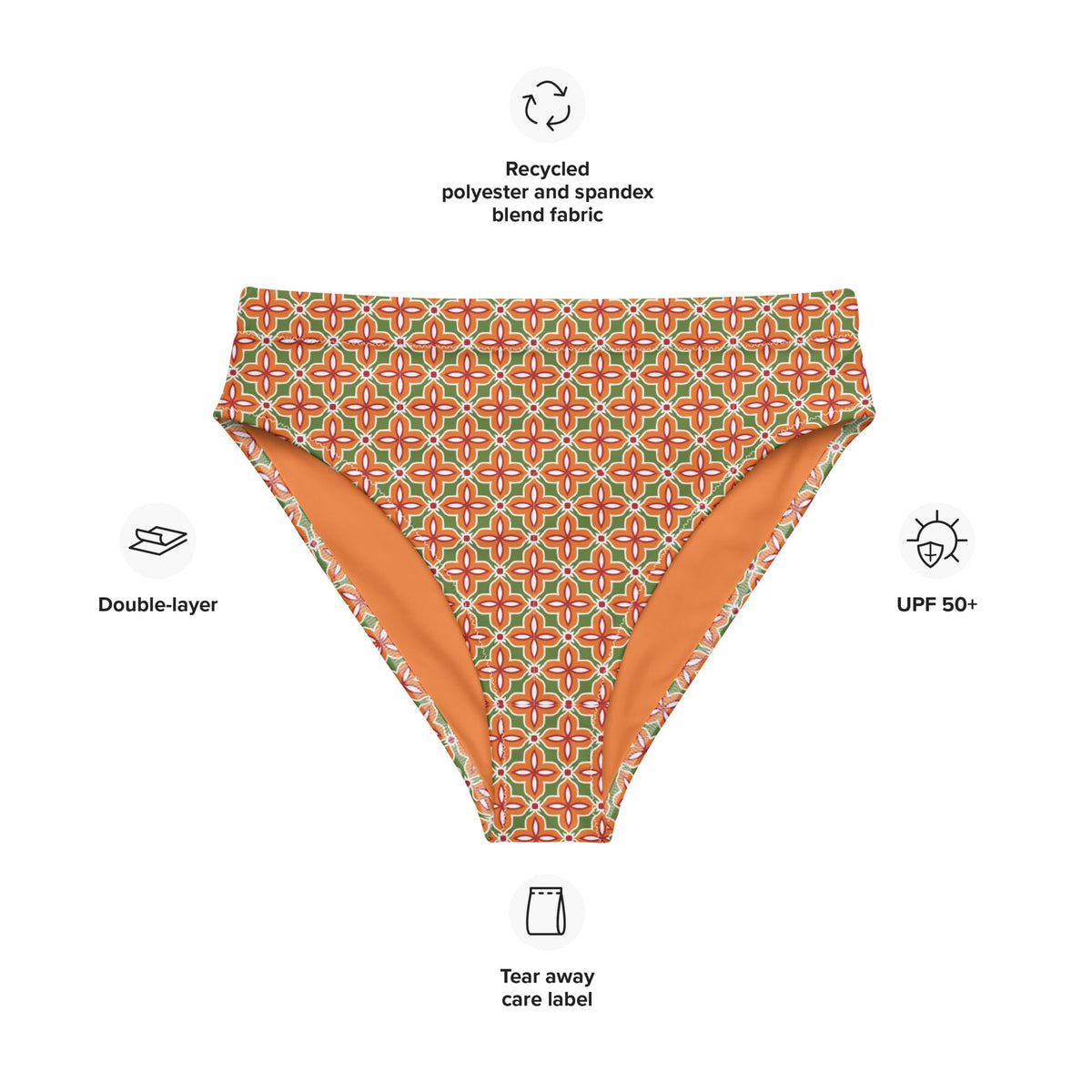 MIAMI ECO HIGH WAISTED BIKINI BOTTOM - RIKA ISLAND