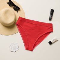 MIAMI ECO HIGH WAISTED BIKINI BOTTOM | RED