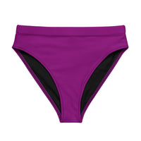 MIAMI ECO HIGH WAISTED BIKINI BOTTOM - BERRY PURPLE