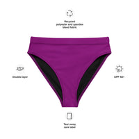 MIAMI ECO HIGH WAISTED BIKINI BOTTOM - BERRY PURPLE