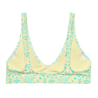 BELLA ECO PADDED BIKINI TOP - GARDEN PARTY SKY BLUE FLORALS