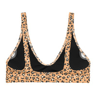 BELLA ECO PADDED BIKINI TOP | ORANGE LEOPARD