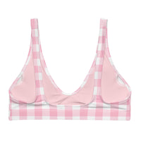 BELLA ECO PADDED BIKINI TOP | PINK GINGHAM