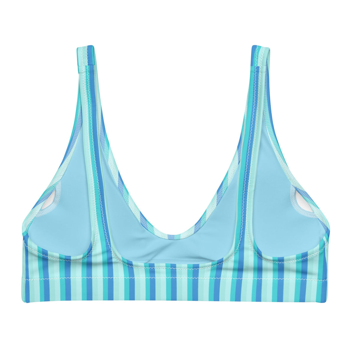 BELLA ECO PADDED BIKINI TOP | BLUE STRIPES