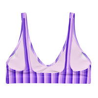 BELLA ECO PADDED BIKINI TOP - PURPLE STRIPES