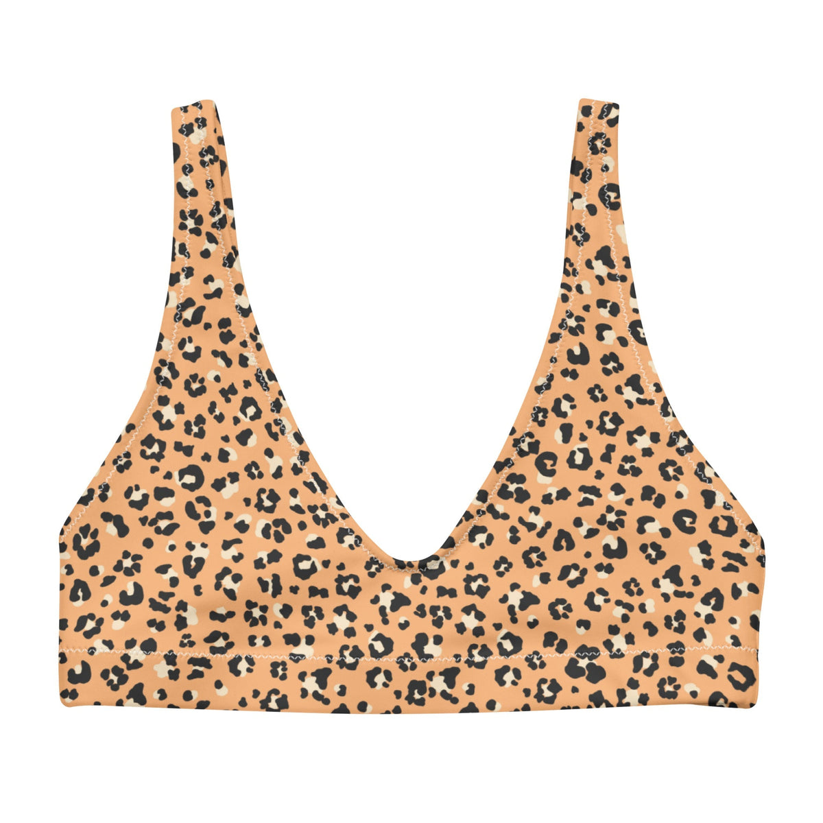 BELLA ECO PADDED BIKINI TOP | ORANGE LEOPARD