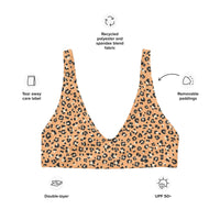 BELLA ECO PADDED BIKINI TOP | ORANGE LEOPARD