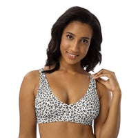 BELLA ECO PADDED BIKINI TOP | WHITE LEOPARD