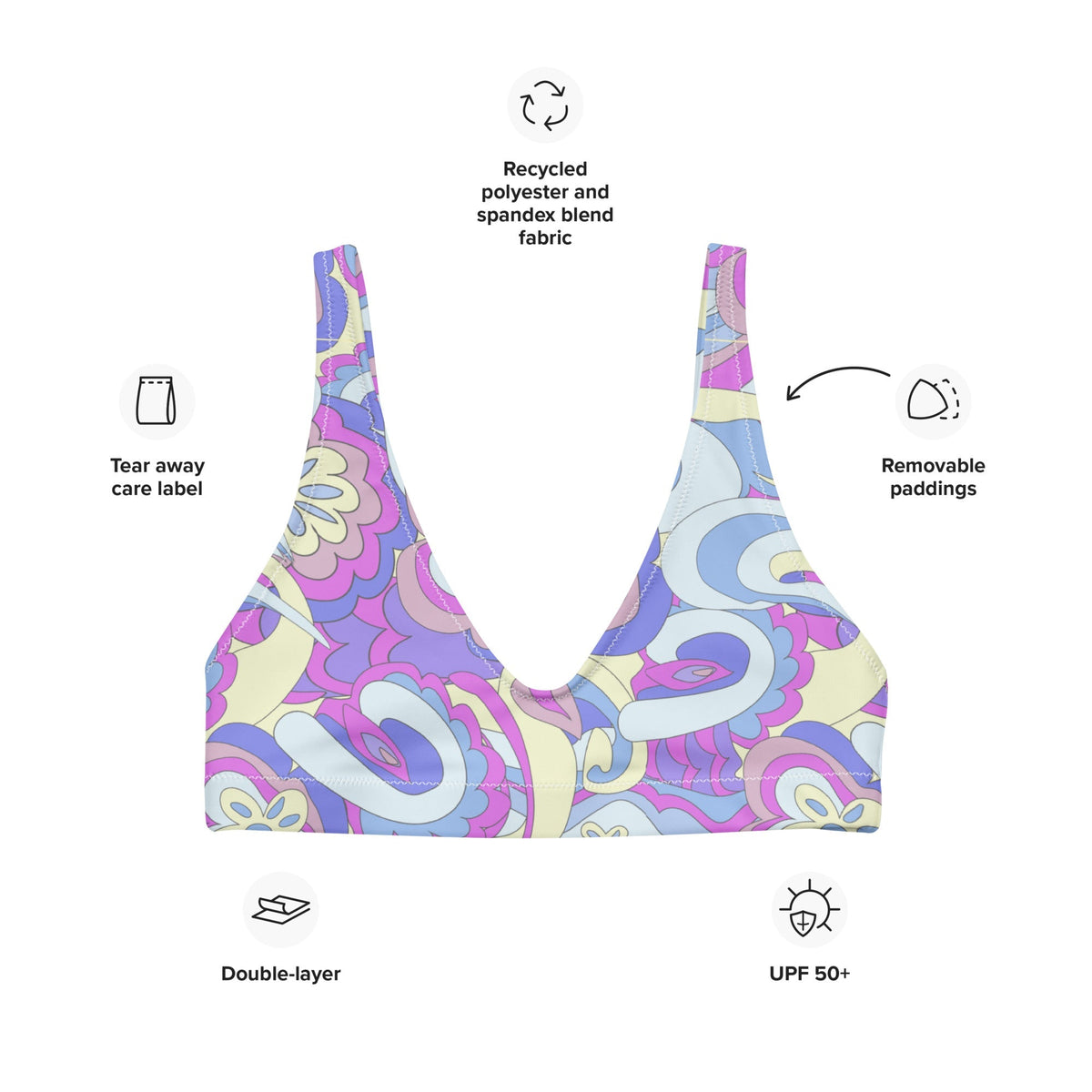 BELLA ECO PADDED BIKINI TOP | LIMA DELICA