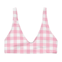 BELLA ECO PADDED BIKINI TOP | PINK GINGHAM