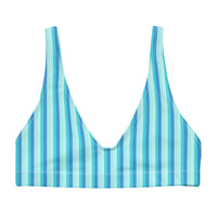 BELLA ECO PADDED BIKINI TOP | BLUE STRIPES