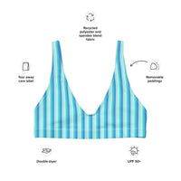 BELLA ECO PADDED BIKINI TOP | BLUE STRIPES