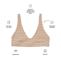 BELLA ECO PADDED BIKINI TOP - ZIG CHOCOLATE