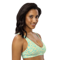 BELLA ECO PADDED BIKINI TOP - GARDEN PARTY SKY BLUE FLORALS