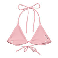 TRIANGLE STRING BIKINI TOP ECO - BLUSH PINK