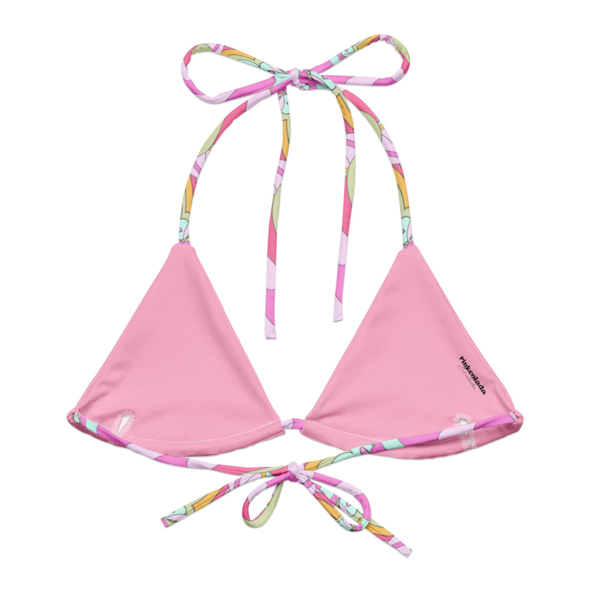 TRIANGLE STRING BIKINI TOP ECO - PINK DELICA