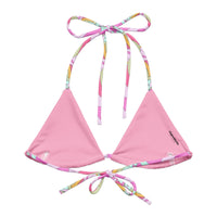 TRIANGLE STRING BIKINI TOP ECO - PINK DELICA