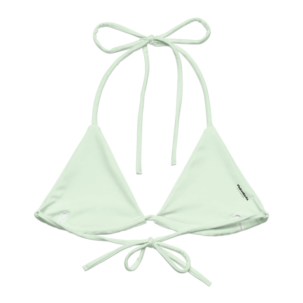 TRIANGLE STRING BIKINI TOP ECO - HONEYDEW