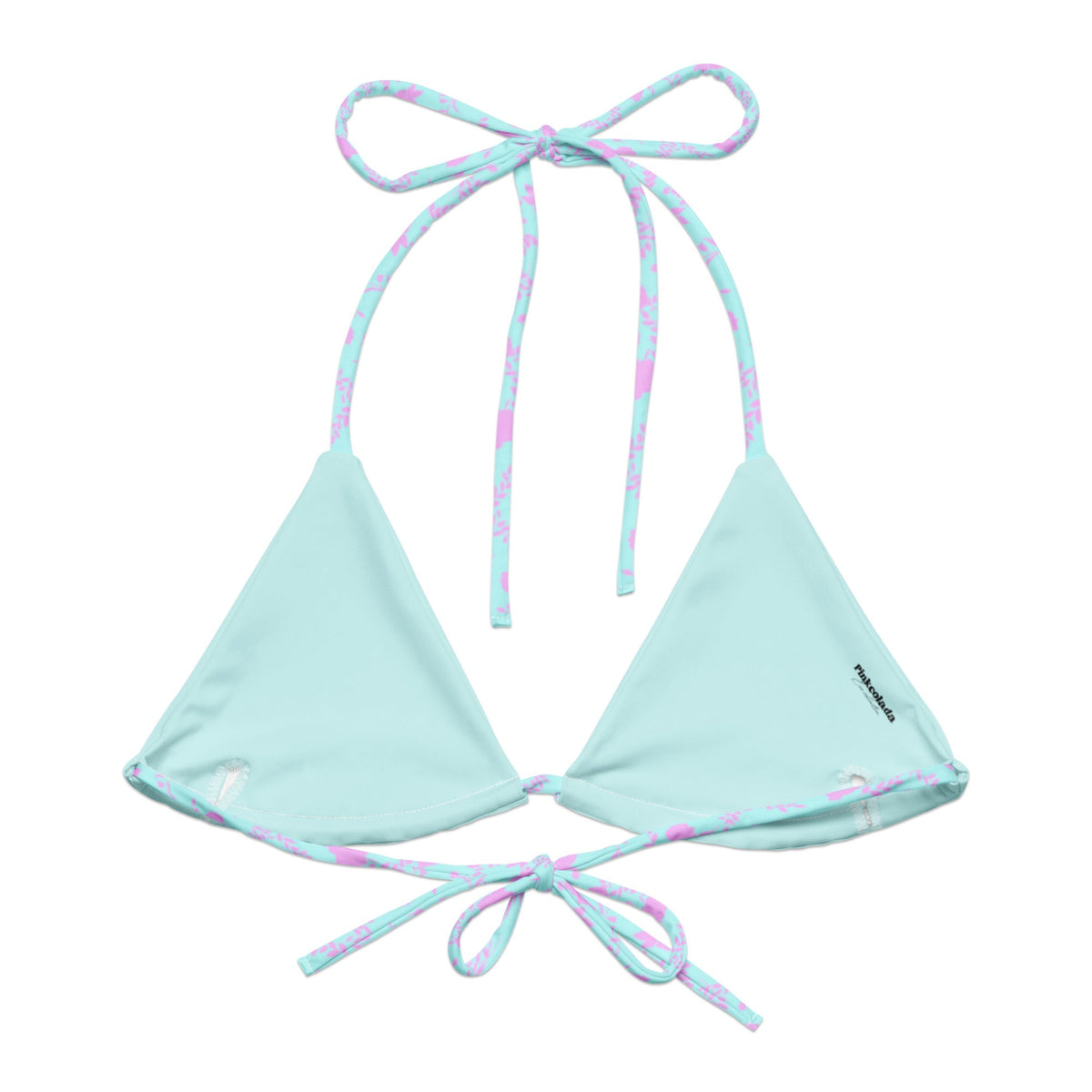 Triangle Top String TRIANGLE STRING BIKINI TOP ECO - LADINA BLOOM ECO – PINKCOLADA