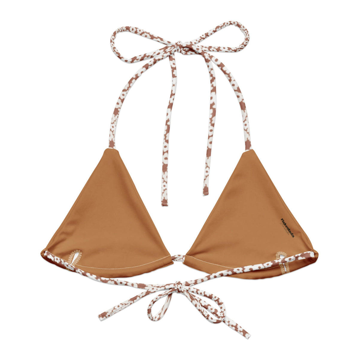 TRIANGLE STRING BIKINI TOP ECO - CHOC FLORALS