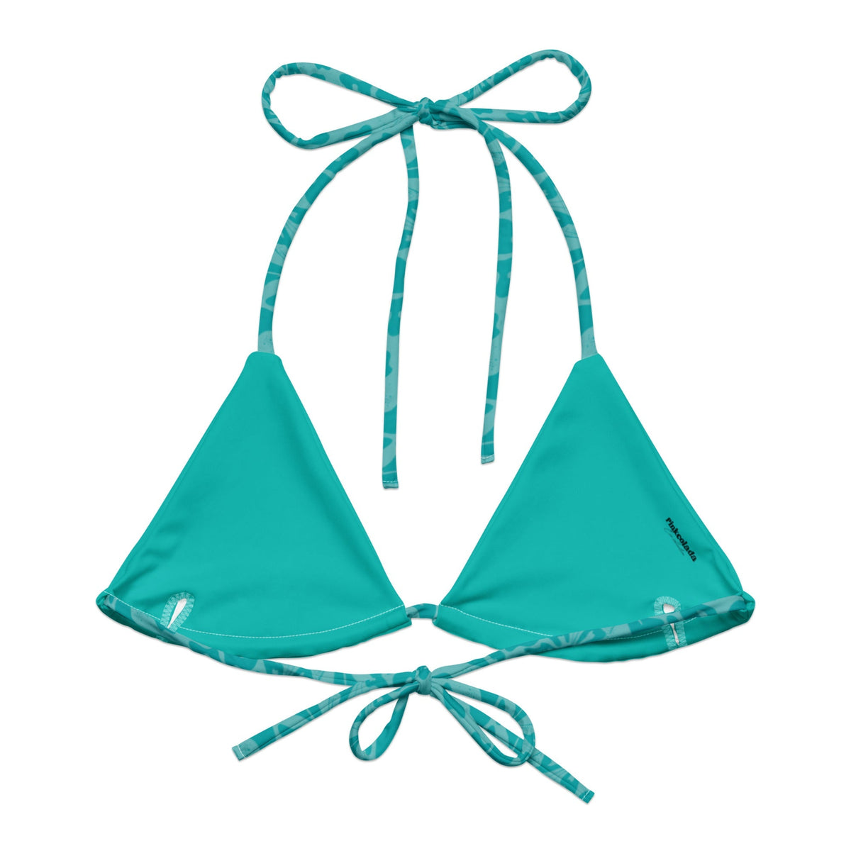 TRIANGLE STRING BIKINI TOP ECO - IRIS HIBISCUS