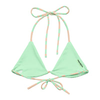 TRIANGLE STRING BIKINI TOP ECO - LIME SWIRLSA