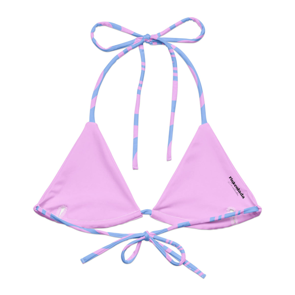 TRIANGLE STRING BIKINI TOP ECO - PINK SWIRLSA