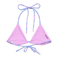 TRIANGLE STRING BIKINI TOP ECO - PINK SWIRLSA
