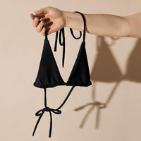 TRIANGLE STRING BIKINI TOP ECO - BLACK