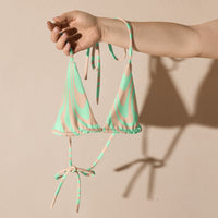 TRIANGLE STRING BIKINI TOP ECO - LIME SWIRLSA