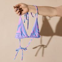 TRIANGLE STRING BIKINI TOP ECO - PINK SWIRLSA