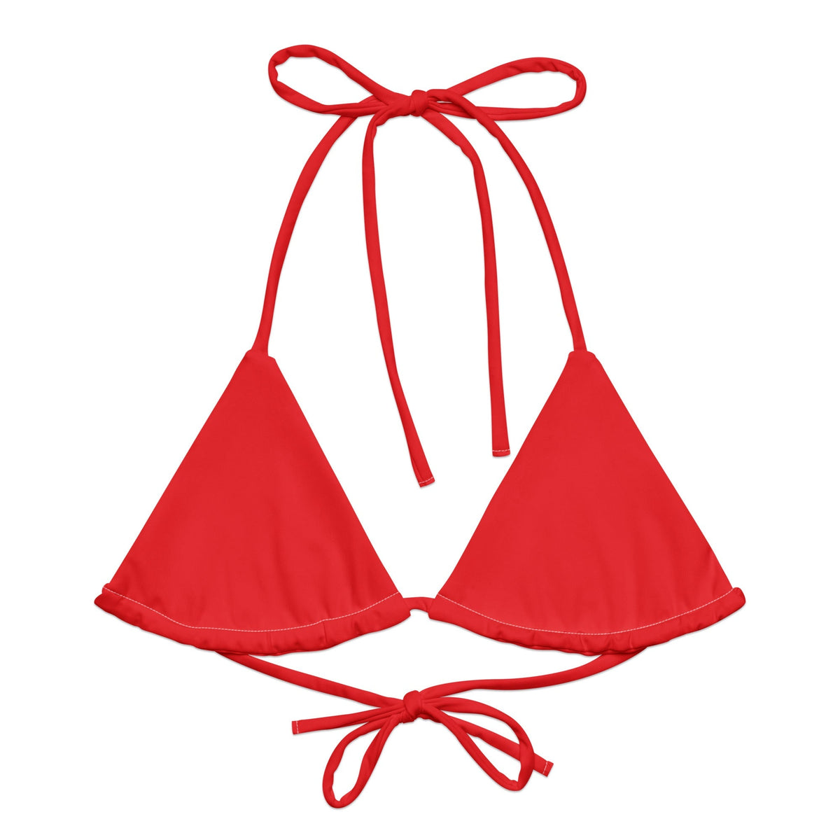 TRIANGLE STRING BIKINI TOP ECO - RED