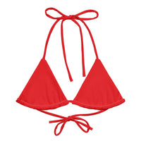 TRIANGLE STRING BIKINI TOP ECO - RED